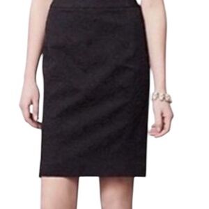 Anthropologie Vanessa Virginia Black Rose Print Textured Pencil Skirt 8